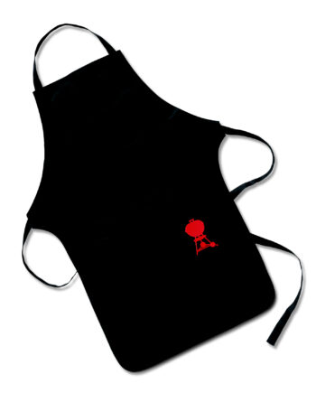 grillschuerze schwarz mit rotem kettle